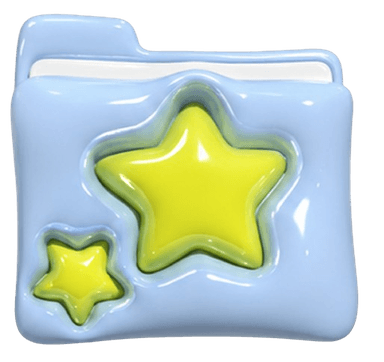 Blue star folder icon
