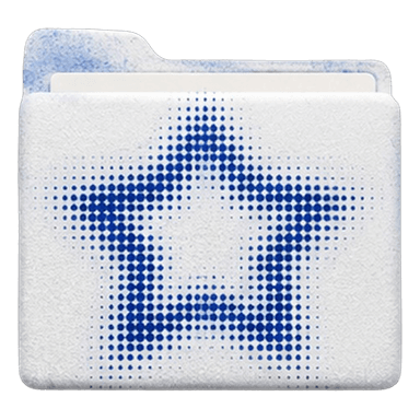 Halftone star folder icon