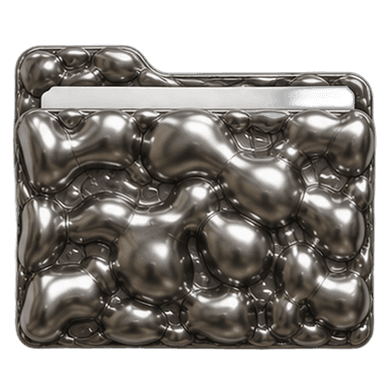 Metal bubble folder icon