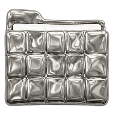 Metal pillow folder icon