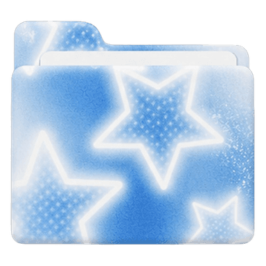 Neon star folder icon