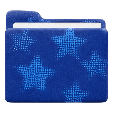 Navy star pattern folder icon