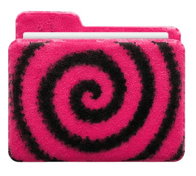 Pink spiral folder icon